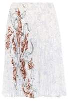 Prada Pleated printed silk skirt