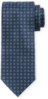 Brioni Octagon-Print Silk Tie