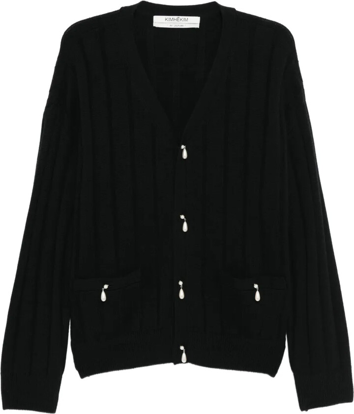 Kimhekim Pearl-Embellished Wool Cardigan