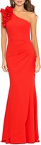 Thumbnail for your product : Xscape Evenings Ruffle One-Shoulder Scuba Crepe Gown