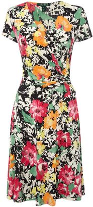Lauren Ralph Lauren Cap sleeve vneck floral print dress