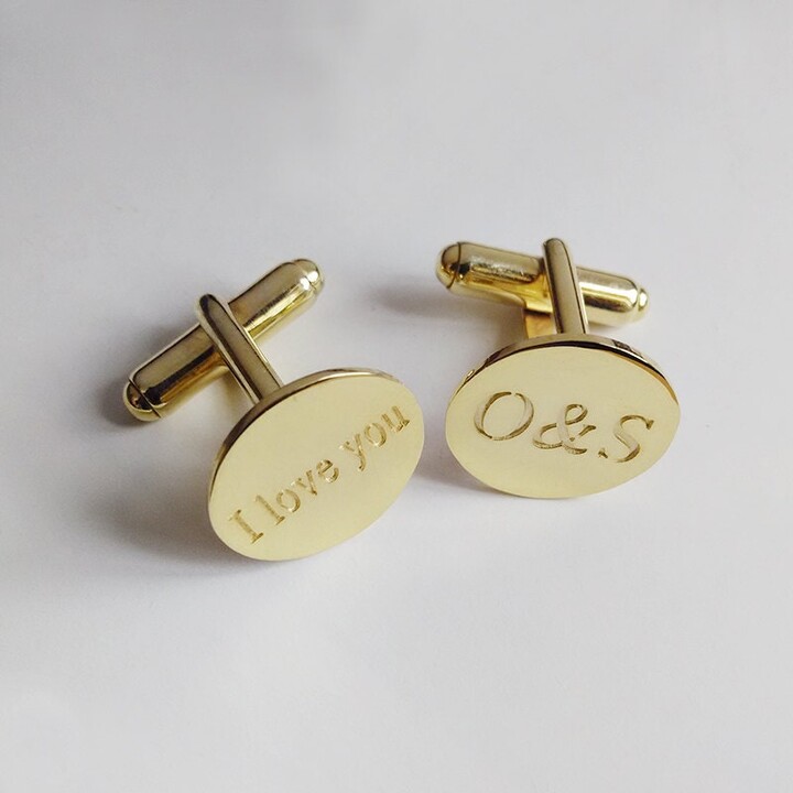 Etsy Wedding Cufflinks, Gold Date Cufflinks, Silver Men Cufflinks, Engraved Monogram Cufflinks, Bride & Groom Initials Groomsman Gift