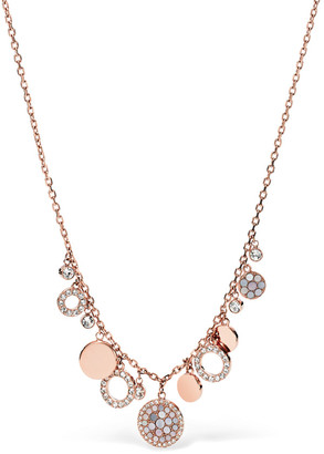 Fossil Pearl Disc Necklace