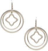 Thumbnail for your product : David Yurman Quatrefoil Diamond Drop Earrings