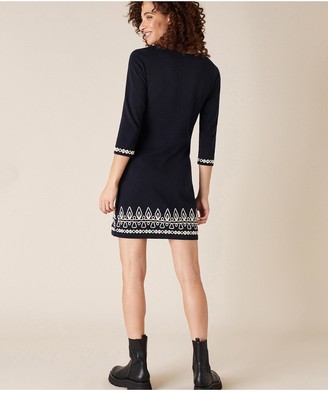 monsoon black knitted dress