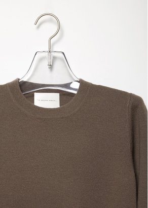 La Garçonne Moderne Portrait Mockneck Sweater Khaki Size: Large