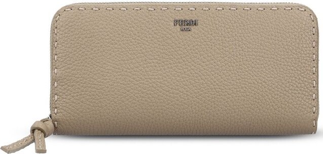 Fendi Peekaboo Zipper Around Large Selleria Wallet