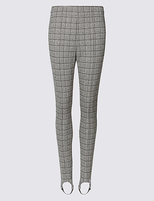 M&S Collection Checked Skinny Leg Trousers