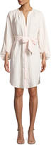 Thumbnail for your product : Joie Beatrissa Striped Blouson-Sleeve Shirtdress