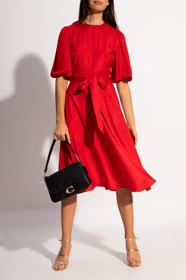 Kate Spade Dress With Puff Sleeves Women's Red - ShopStyle