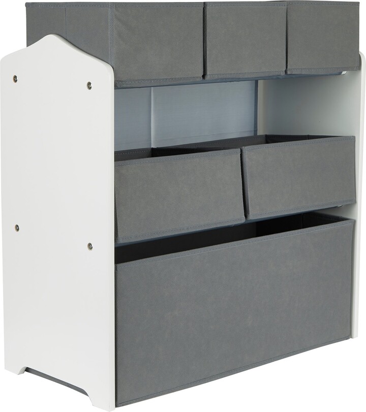 Dunelm Toy Organiser Grey and White Grey ShopStyle Kids Storage