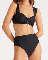Thumbnail for your product : Veronica Beard Balos Zip-Up Bikini Top