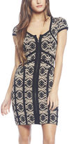 Thumbnail for your product : Arden B Piped Geometric Print Knit Dress