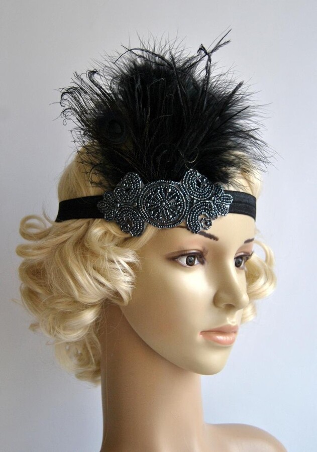 vintage beaded headpiece