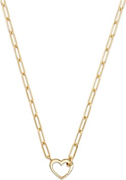 Diamond Toggle Clasp Paperclip Chain Necklace in 14k Yellow Gold