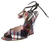 Thumbnail for your product : Dries Van Noten Velvet Wedge Sandals