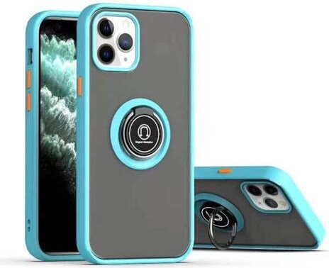 Ice IC-E Frosted Translucent Case with Magnetic Ring Kickstand for iPhone 13 PRO Sky Blue