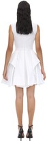 Thumbnail for your product : Alexander McQueen Peplum Cotton Piquet Mini Dress
