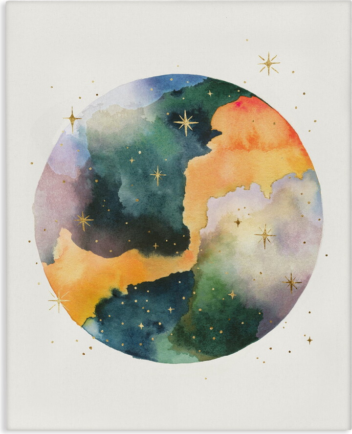 Stupell Industries Outer Space Nebula STEM Painting Wrapped Canvas Art Print Wall Art, 24 x 30