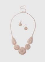Thumbnail for your product : Evans Rose Gold Filigree Jewellery Set