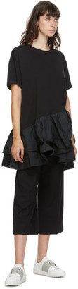 RED Valentino Black Gabardine Cropped Trousers