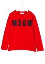 Thumbnail for your product : MSGM Kids logo print longsleeved T-shirt