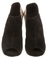Thumbnail for your product : Pierre Hardy Suede Peep-Toe Booties