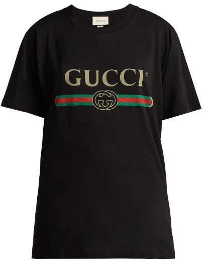 gucci black logo t shirt