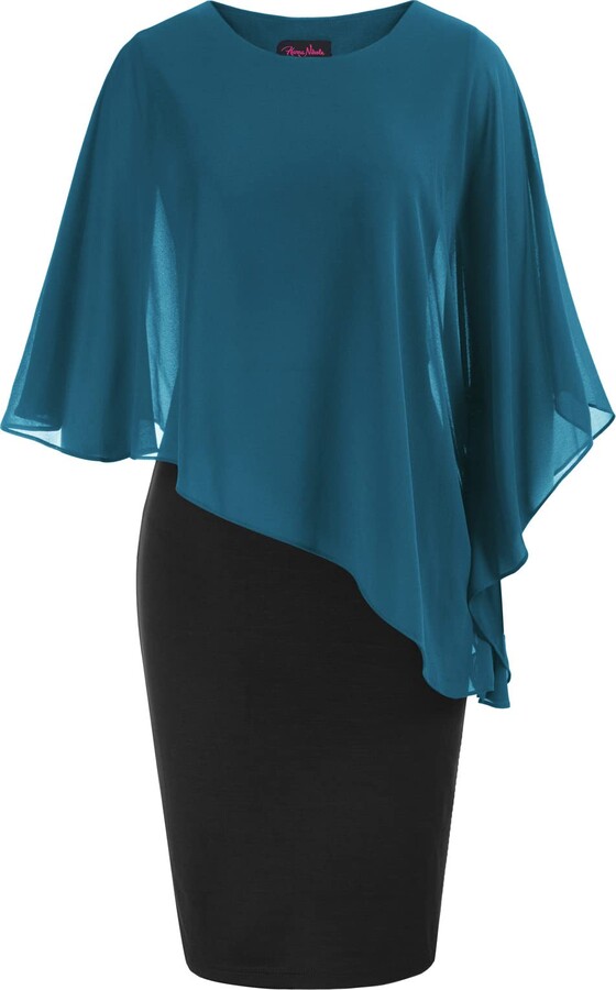 Hanna Nikole Women's Party Dress Plus Size Cocktail Dress with Chiffon