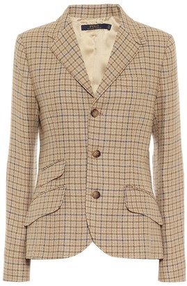 polo ralph lauren houndstooth tweed blazer