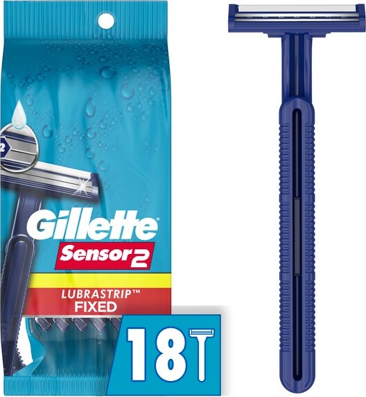 GilletteSensor2BaseFixedHeadMen'sDisposableRazors-18ct