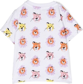 Stella McCartney Kids animal-print cotton T-shirt