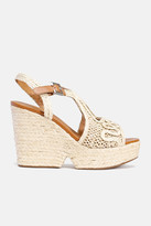 cream colored wedge sandals