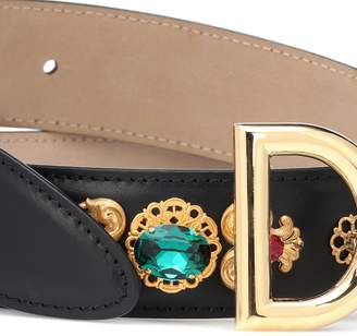 Dolce & Gabbana Embellished leather belt