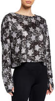 Thumbnail for your product : Terez Foil Star-Print Cropped Pullover Sweater