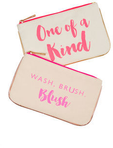 Oasis Wash brush blush washbag [span class="variation_color_heading"]- Mid Pink[/span]