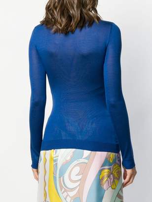 Emilio Pucci mock neck knitted top