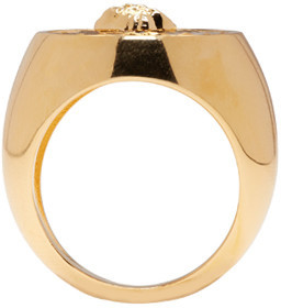 Versace Gold Circular Medusa Ring
