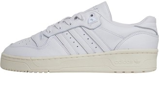 adidas originals rivalry low trainers with snakeskin in white and khaki