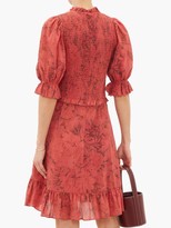 Thumbnail for your product : Sea Mimi Smocked Floral-print Dress - Red Print
