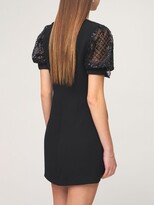 Thumbnail for your product : Self-Portrait Crepe Mini Dress W/lace Collar