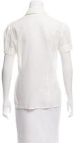 Thumbnail for your product : RED Valentino Short Sleeve Lace-Trimmed Top