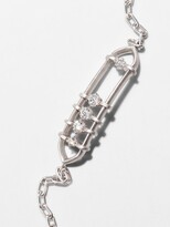 Thumbnail for your product : Jade Trau 18K White Gold Penelope Floating Diamond Bracelet