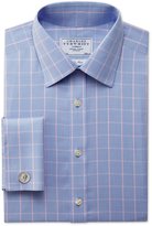 Thumbnail for your product : Charles Tyrwhitt Blue and pink Prince of Wales non-iron classic fit shirt