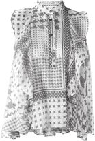 Iro houndstooth pattern blouse 