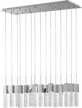 Orren Ellis Holleman 15 - Light Kitchen Island Linear LED Chandelier