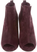 Thumbnail for your product : Pedro Garcia Suede Peep-Toe Booties