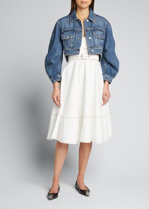 bp puff sleeve denim jacket