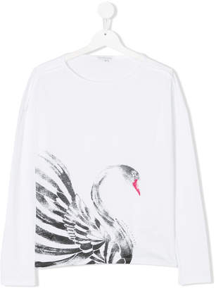 Little Marc Jacobs teen Swan print T-shirt