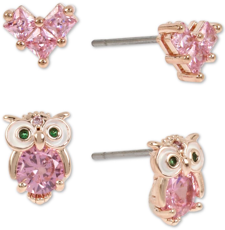 Girl Betsey Johnson Ear Ring Kawaii Pink Pig Chandelier Dangling Drop Earring